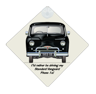 Standard Vanguard Phase 1a 1953-55 (black) Car Window Hanging Sign